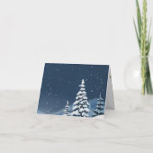 折りたたみ感謝カード 「村に雪が降る」 サンキューカード (裏面)