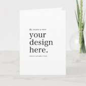 折りたたみ縦型カード | デザインアップロード 5x7 予算 カード (正面)