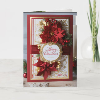 折りたたみ クリスマス お礼のカード サンキューカード