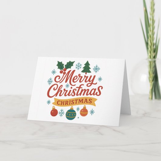 折りたたみ クリスマス ホリデー カード (正面)
