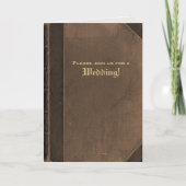 折りたたみ ブラウン ヴィンテージ 本 結婚式招待状 招待状 (正面)