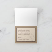 折りたた結婚んだサンキューカードの鳥の花嫁 サンキューカード (内部)