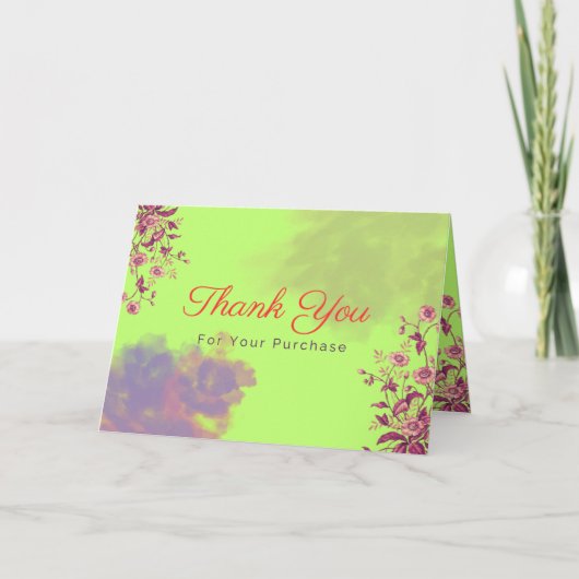 折りエレガント曲げサンキューカード サンキューカード (正面)