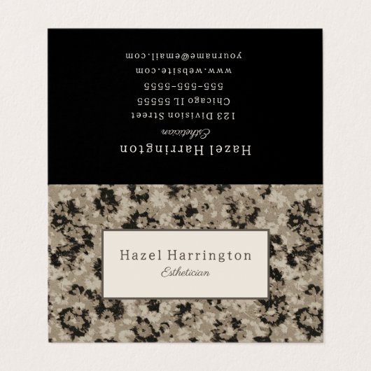 折りエレガント畳み名刺モダン抽象芸術 名刺 (外部フラット)