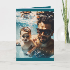 折りカスタム畳みカード内の写真とメッセージ1枚 カード