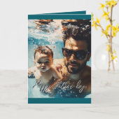 折りカスタム畳みカード1内の写真とメッセージ1枚 カード (黄色い花)