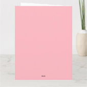 折りパーソナライズされた曲げサンキューカードライトピンク サンキューカード (裏面)