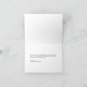 折りパーソナライズされた曲げブラックおよび金ゴールドサンキューカード サンキューカード (内部)