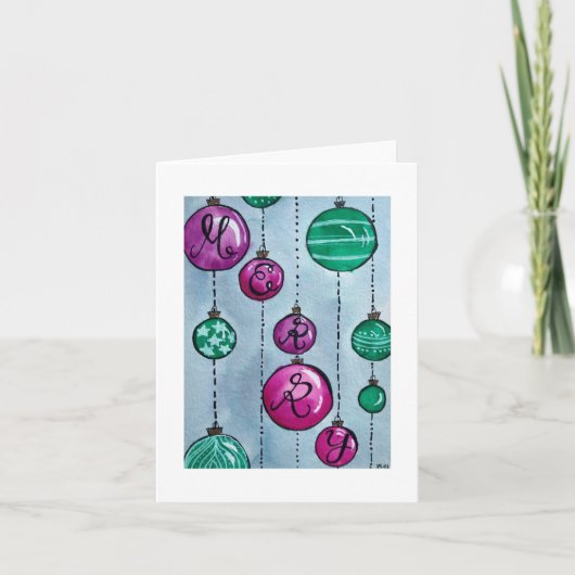 折りメリー畳みホリデーカード カード (正面)