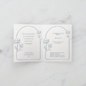 折りモダン畳み式の招待エレガント- &おもしろい 招待状 (内部)