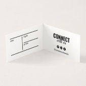 折りモダン畳み衣料白つるラベルカード (内部)