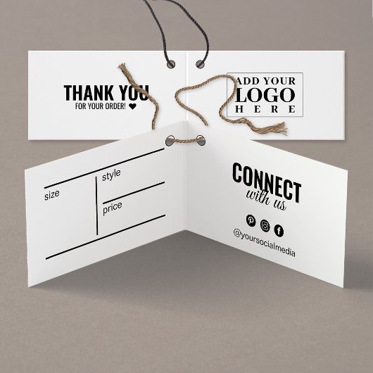 折りモダン畳み衣料白つるラベルカード