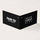 折りモダン畳み衣類黒つるラベルカード (外部)