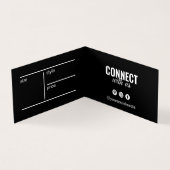 折りモダン畳み衣類黒つるラベルカード (内部)