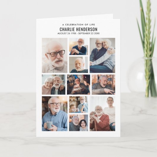 折りモダン畳み15回記念・葬式プログラム プログラム (正面)