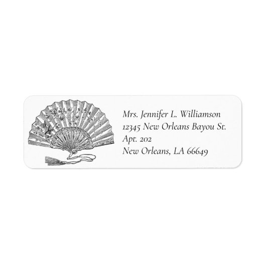 折り中国の畳み式ハンドファンエレガントヴィンテージファッション ラベル (正面)
