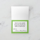 折り曲げグラデーションサンキューカードストライプグリーンラインフェード サンキューカード (内部)