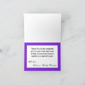 折り曲げグラデーションサンキューカードストライプパープルラインファッド サンキューカード (内部)