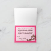 折り曲げサンキューカードバーンウッドダイヤモンドリボン サンキューカード (内部)