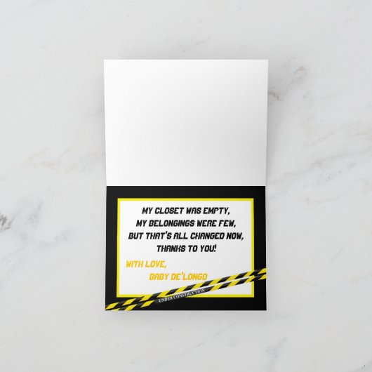 折り曲げサンキューカード建築 サンキューカード (内部)