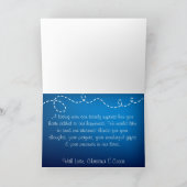 折り曲げサンキューカード紙飛んでいる飛行機ブルーループ サンキューカード (内部)