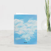 折り曲げサンキューカード:ハートクラウド サンキューカード (裏面)