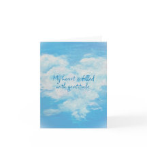 折り曲げサンキューカード:ハートクラウド