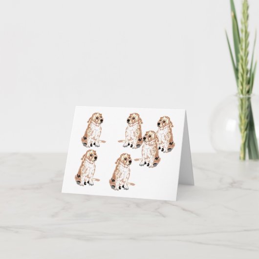 折り曲げサンキューカード;ラブラドールリトリバー サンキューカード (正面)