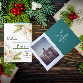 折り曲げパンパ結婚スのテーブル番号 招待状