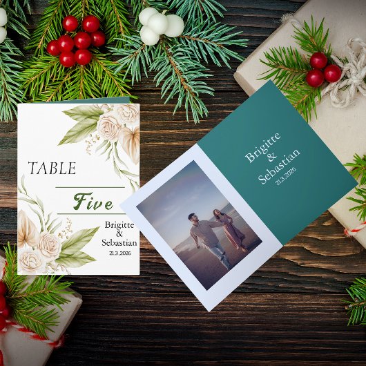 折り曲げパンパ結婚スのテーブル番号 招待状