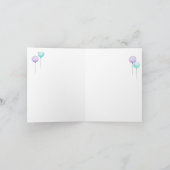 折り曲げベビー統計アナウンスメントカード サンキューカード (内部)