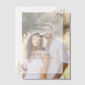 折り曲げ前のVellumジャケットパーソナライズされた、サイズ ベラム紙招待状 (オフセット (カップル))