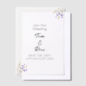 折り曲げ前のVellumジャケットパーソナライズされた、サイズ ベラム紙招待状 (オフセット)