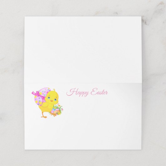 折り曲げ名前座席表 – イースターシック プレイスカード (外部開封)