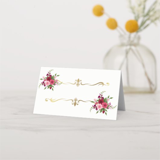 折り曲げ名座席表 プレイスカード (正面)