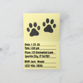 折り曲げ招待状 招待状 (内部)