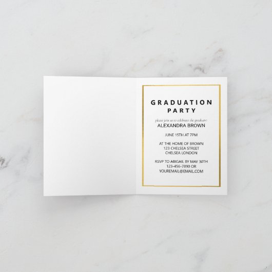 折り曲げ招待状 招待状 (内部)