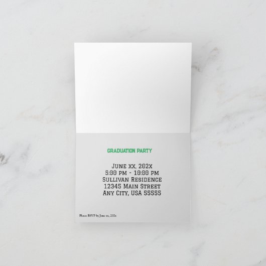 折り曲げ招待状 招待状 (内部)