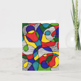 折り曲げ空白のメモカードのプライマリドードル サンキューカード