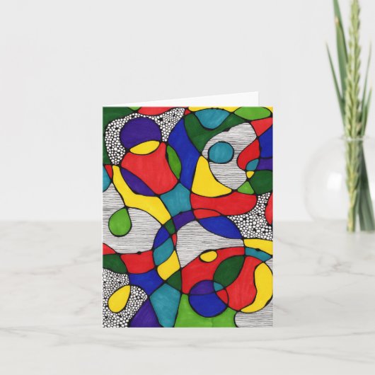 折り曲げ空白のメモカードのプライマリドードル サンキューカード (正面)