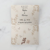 折り曲げ結婚式招待状 招待状 (内部)