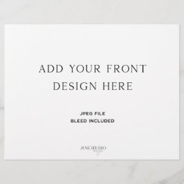 折り曲げ結婚式 プログラム8.5x11インチ チラシ