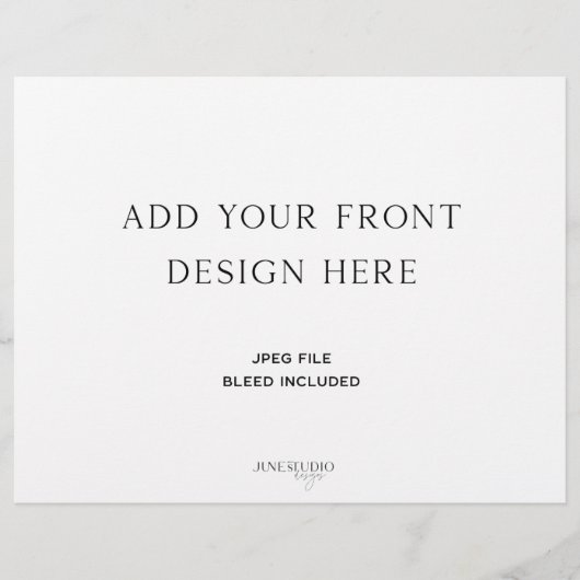 折り曲げ結婚式 プログラム8.5x11インチ チラシ (正面)