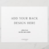 折り曲げ結婚式 プログラム8.5x11インチ チラシ (裏面)