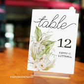 折り曲げ繊細なパンパステーブル番号テンプレート ノートカード