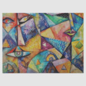 折り曲げ顔デコページティッシュペーパー 薄葉紙 (正面)