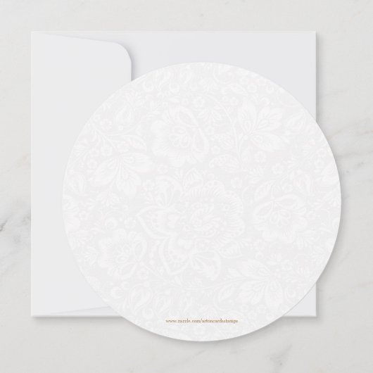 折り曲げ&白ヴィンテージフレーム日付の保存 セーブザデート (裏面)