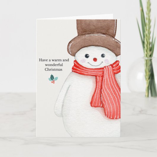 折り畳まれたクリスマスカード サンキューカード (正面)