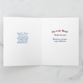 折り畳まれたクリスマス出生グリーティングカード カード (内部)