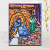 折り畳まれたクリスマス出生グリーティングカード カード (黄色い花)